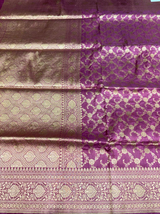 Banarasi Handloom Katan Silk Saree Garnet Color