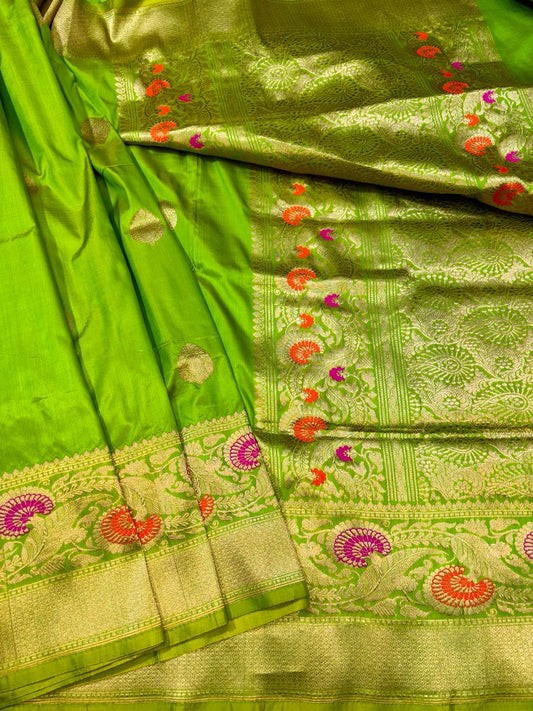 Banarasi Handloom Katan Silk Saree Garnet Color