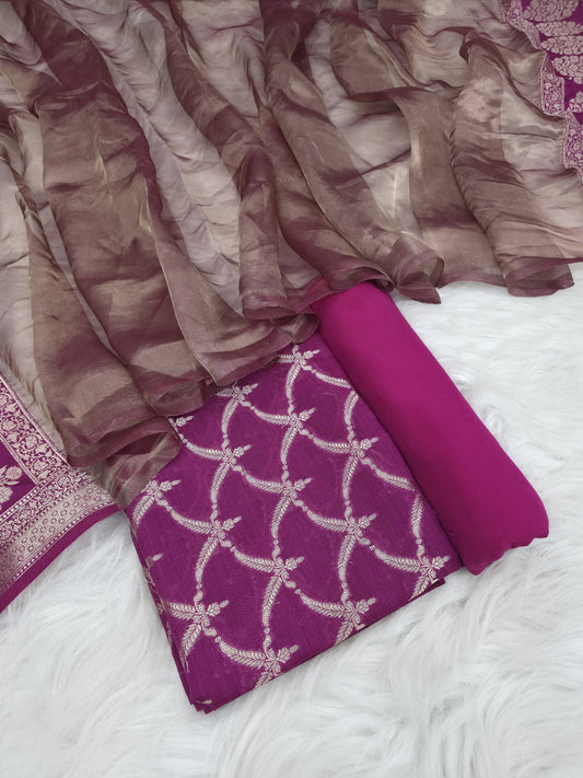 Banarasi Pure Moonga Silk Suit 3pcs