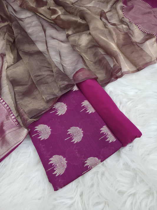 Banarasi Pure Moonga Silk Suit 3pcs