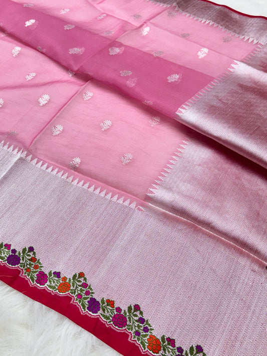 Pure Kora Silk Banarasi Handloom Saree