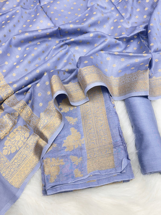 Pure Chanderi Silk Banarasi Suit