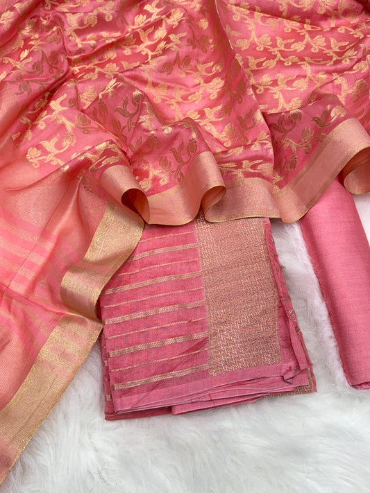 Pure Chanderi Silk Banarasi Suit