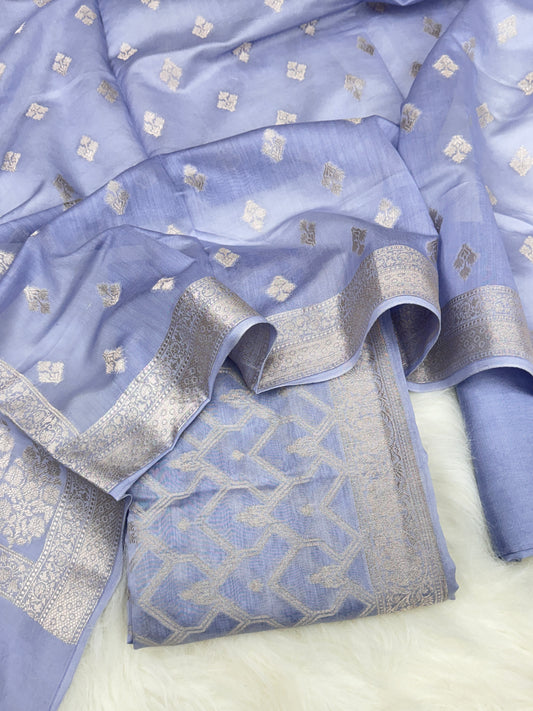 Pure Chanderi Silk Banarasi Suit