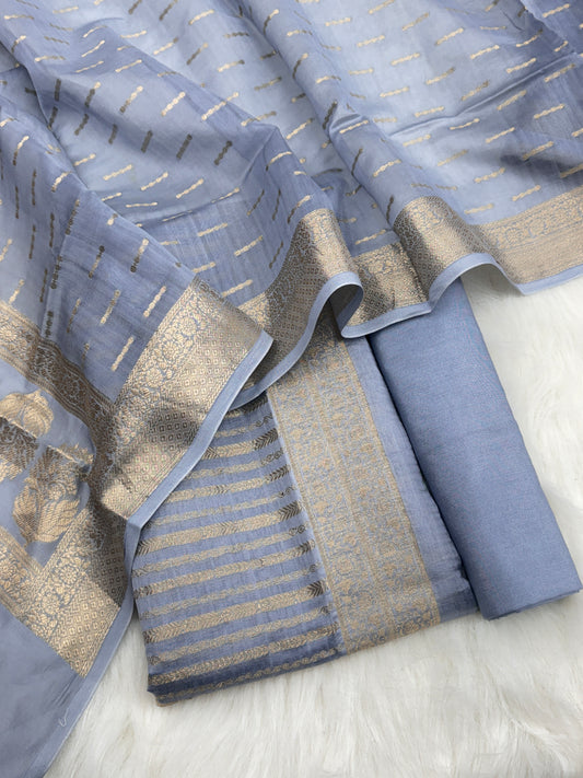 Pure Chanderi Silk Banarasi Suit