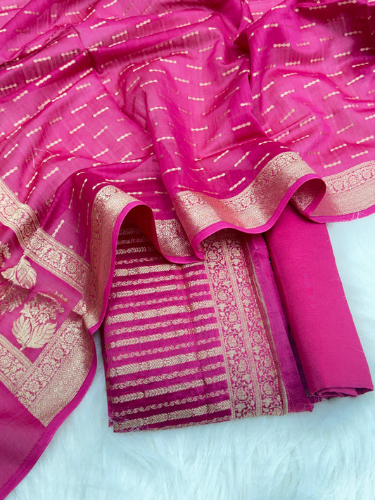 Pure Chanderi Silk Banarasi Suit