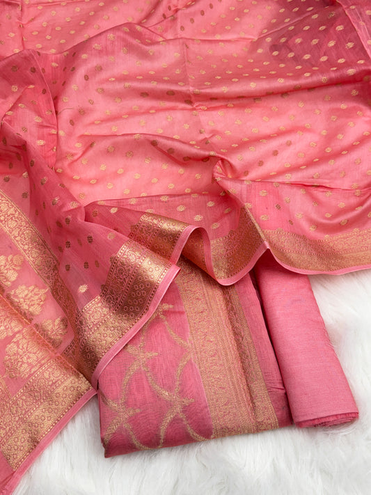 Pure Chanderi Silk Banarasi Suit