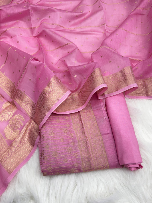 Pure Chanderi Silk Banarasi Suit