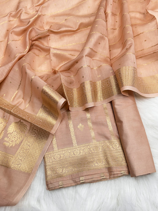 Pure Chanderi Silk Banarasi Suit