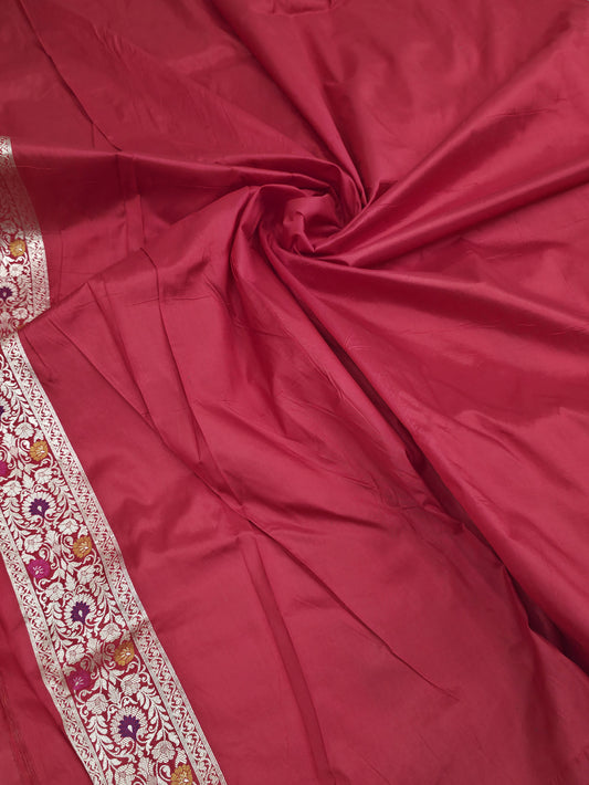 Red Masterpiece Banarasi Pure Katan Silk Saree