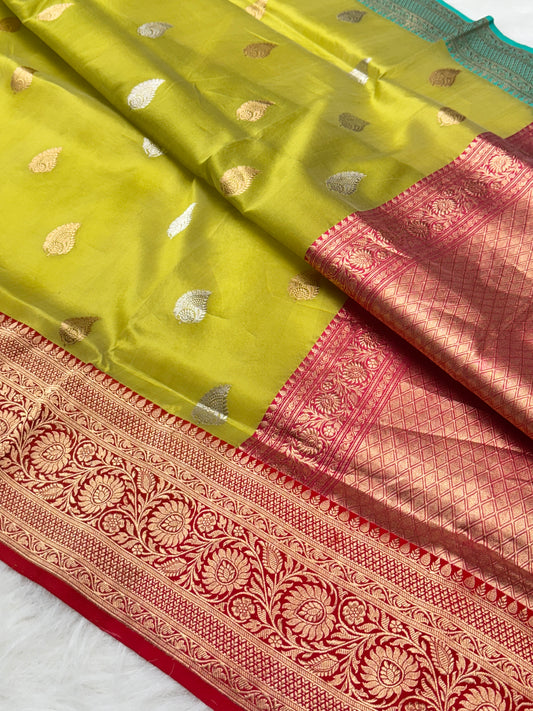 Pure Kora Silk Banarasi Handloom Saree