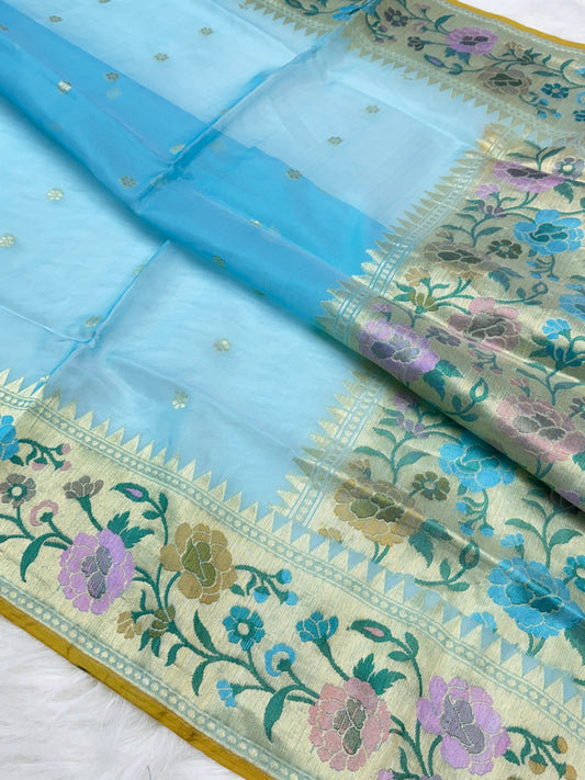 Pure Kora Silk Banarasi Handloom Saree