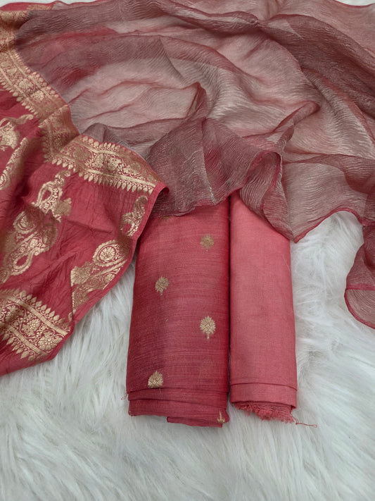 Banarasi Pure Moonga Silk Suit 3pcs