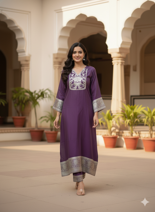 Pure Katan Silk Kaftan