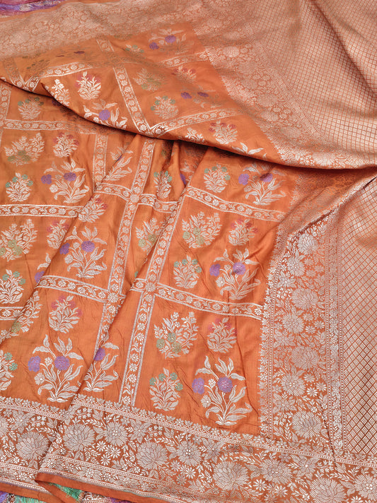 Chhar Bagh Masterpiece Banarasi Pure Katan Silk Saree