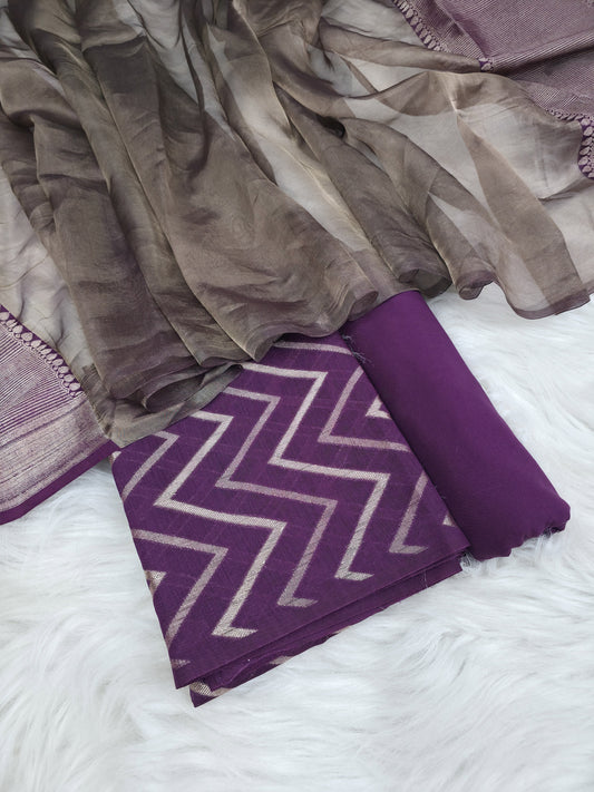 Banarasi Pure Moonga Silk Suit 3pcs