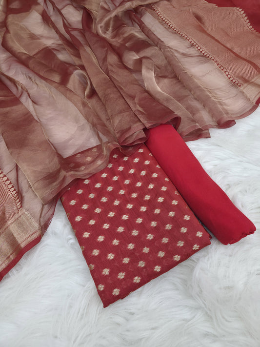 Banarasi Pure Moonga Silk Suit 3pcs