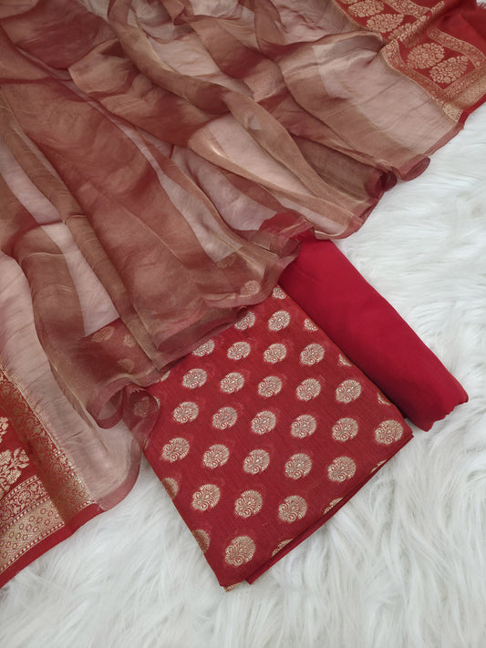 Banarasi Pure Moonga Silk Suit 3pcs