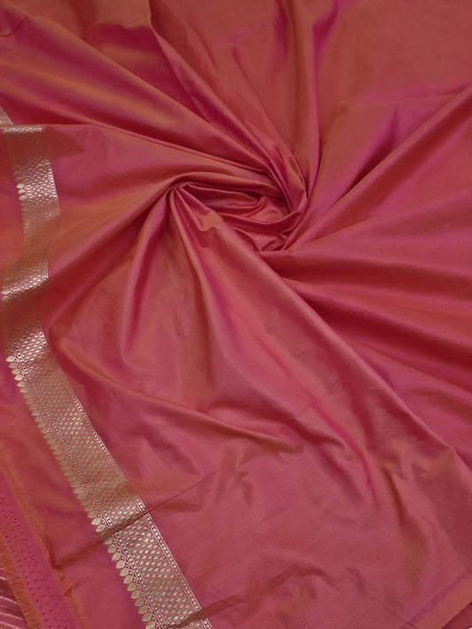 Peach Masterpiece Banarasi Pure Katan Silk Saree