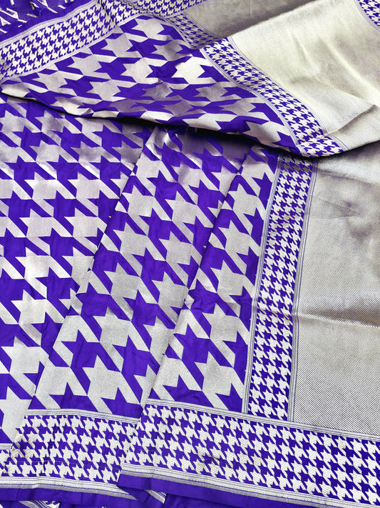 Geometric Arch Masterpiece Banarasi Pure Katan Silk Saree