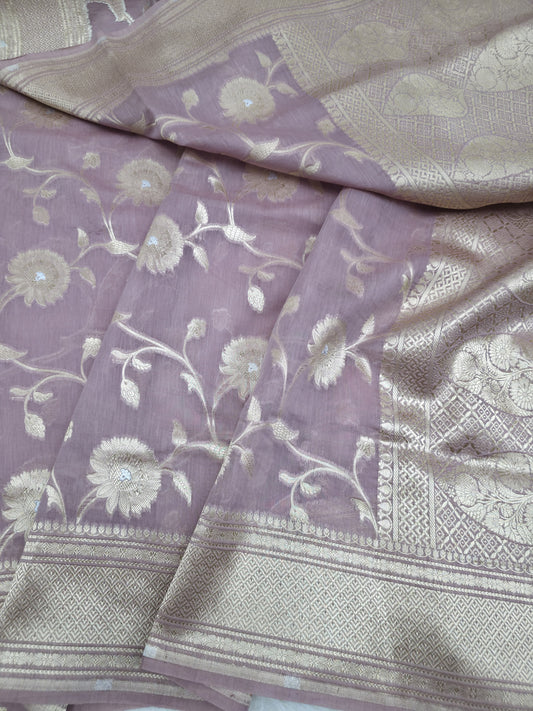 Masterpiece Banarasi Pure Mul Mul Saree