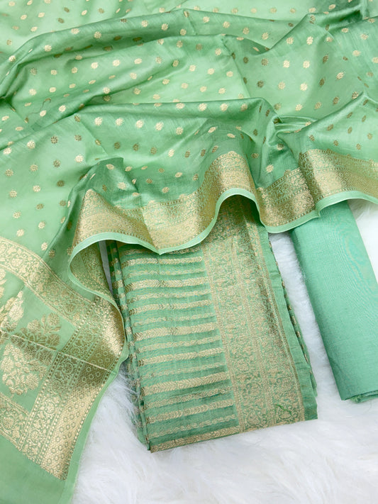 Pure Chanderi Silk Banarasi Suit