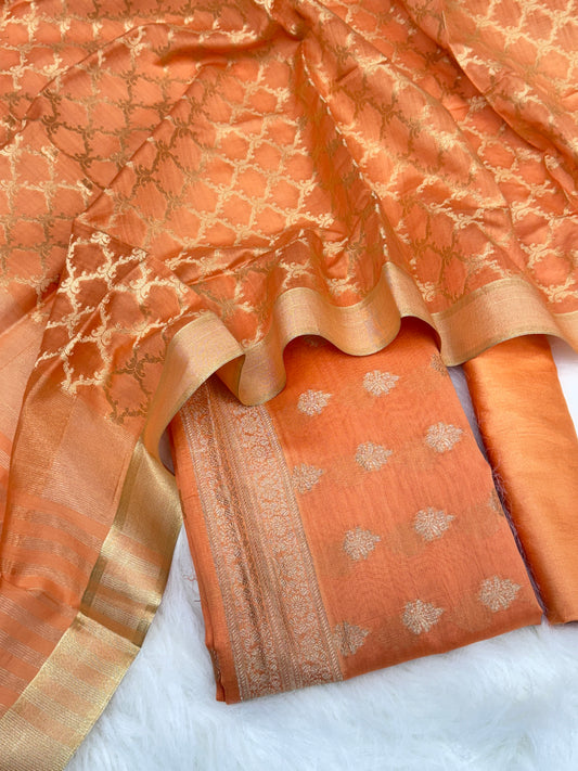 Pure Chanderi Silk Banarasi Suit