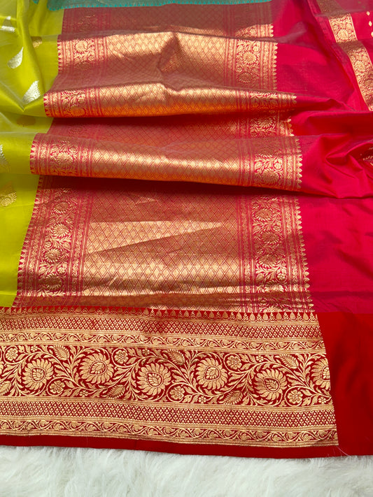 Pure Kora Silk Banarasi Handloom Saree