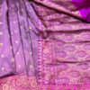 Banarasi Pure Katan Silk Saree With Minakari Blue Color