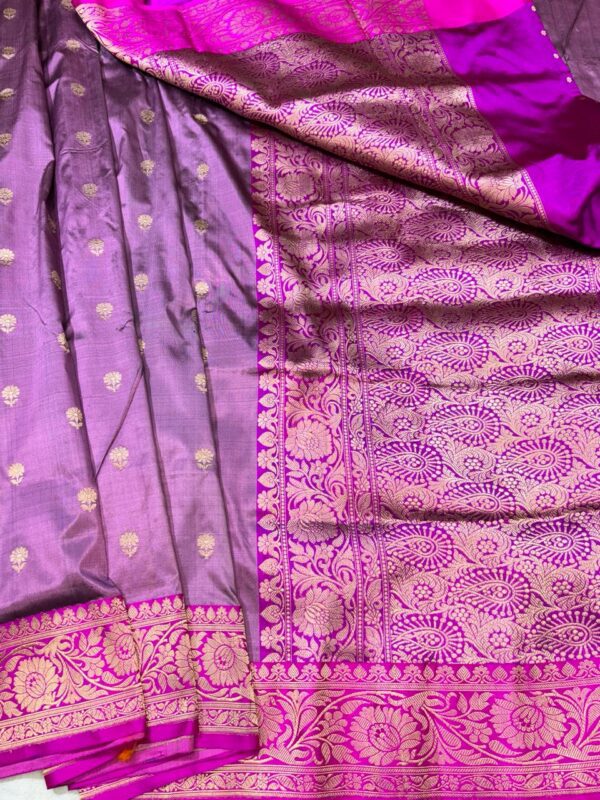 Banarasi Pure Katan Silk Saree With Minakari Blue Color