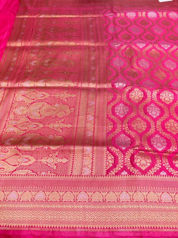 Banarasi Handloom Pure Katan Silk Saree Pink Color