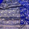 Banarasi Handloom Pure Katan Silk Saree Navy Blue Color