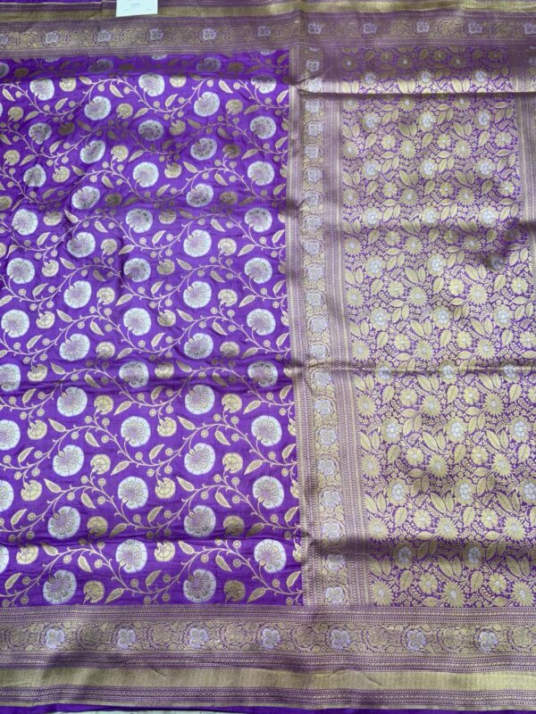 Banarasi Handloom Pure Katan Silk Saree Light Purple Color