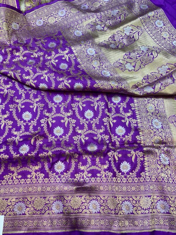 Banarasi Handloom Pure Katan Silk Saree Light Purple Color