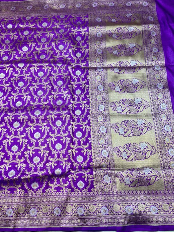 Banarasi Handloom Pure Katan Silk Saree Light Purple Color