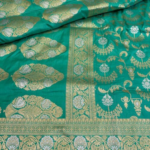 Banarasi Handloom Pure Katan Silk Saree Sea Green Color